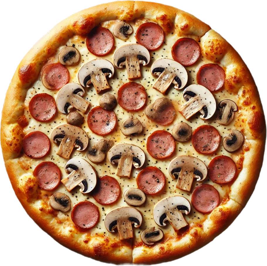 Pizza Funghi champignons e Salsiccia